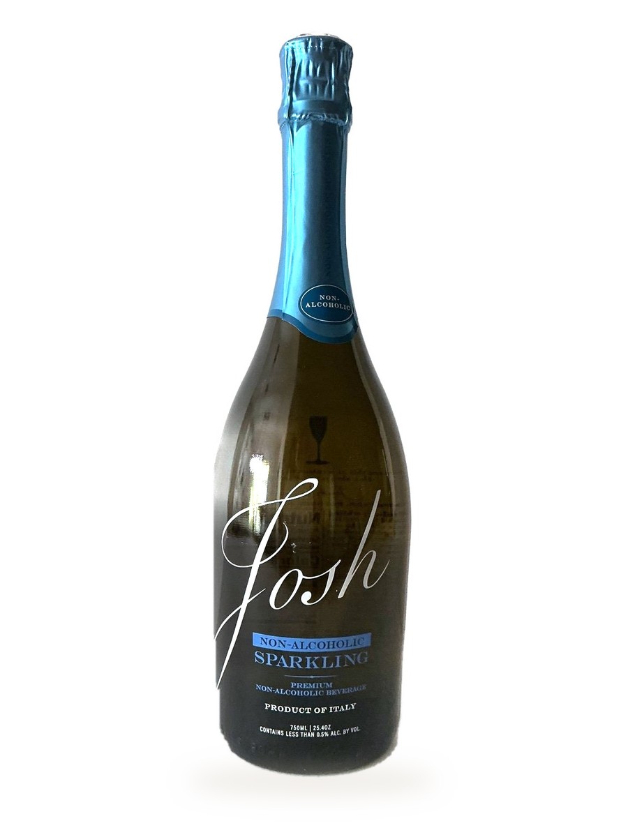 Josh Non-Alcoholic Sparkling, 750 mL bottle with a blue neck foil — front photograph