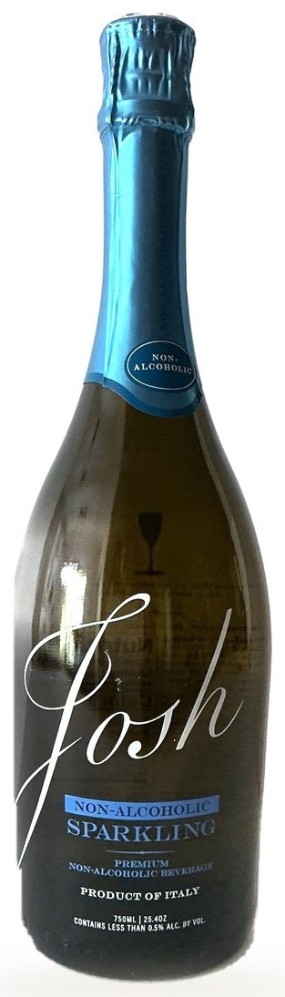 Josh Non-Alcoholic Sparkling, 750 mL bottle with a blue neck foil